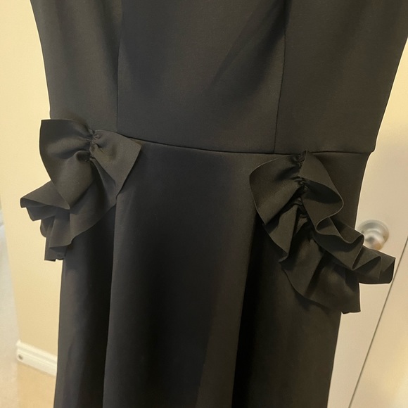 ✨TED BAKER✨ Luuciee Ruffle Trimmed Dress - Black - Ted Size 1 - Picture 8 of 11